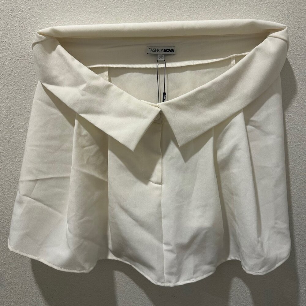 🎀Fashion Nova Mini Skirt - Ivory